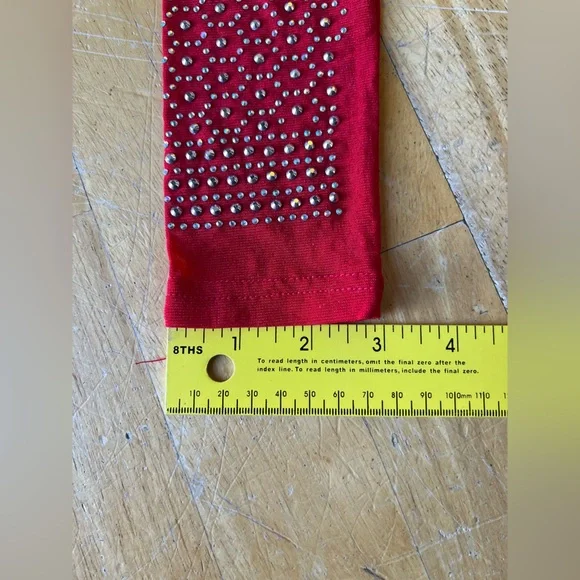 Red See-through Studded Bodysuit - Picture 3 of 16